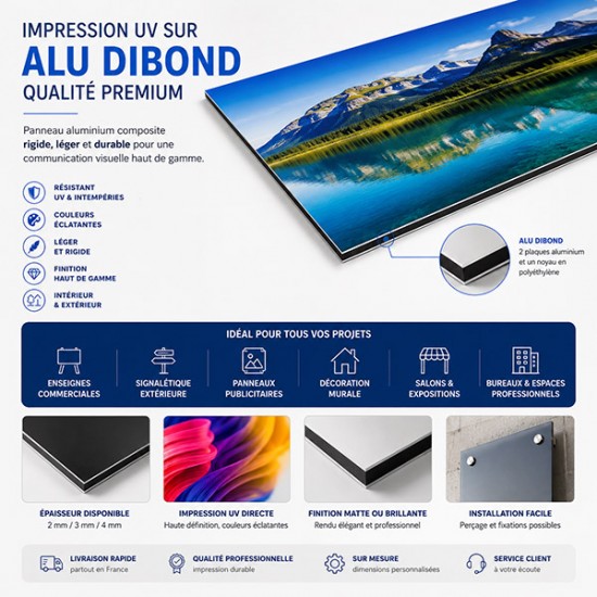 Impression UV sur Alu Dibond Impression UV sur Alu Dibond